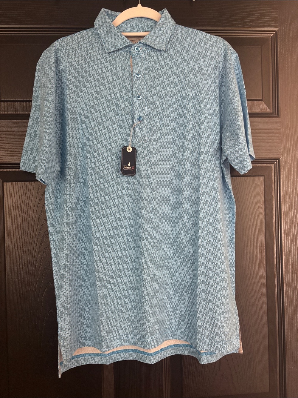 johnnie-O Men's Sky Blue Short Sleeve Polo